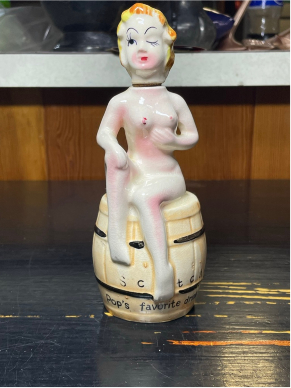 Vintage naked lady scotch Decanter Bottle, rare, One Size